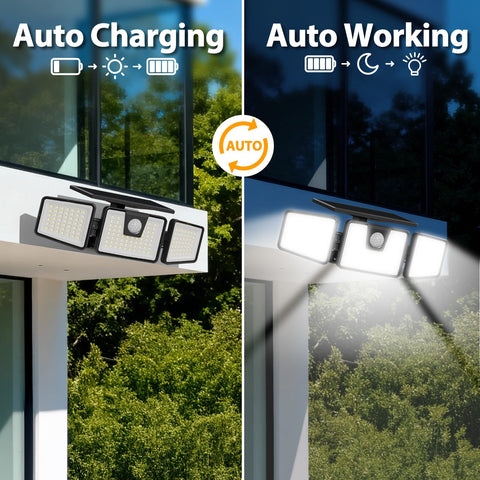 INCX solar panel 1.8W 5.5V charges during daytime for nighttime readiness