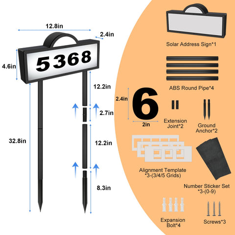 INDARUN DIY numbers and templates simplify customizing your address.