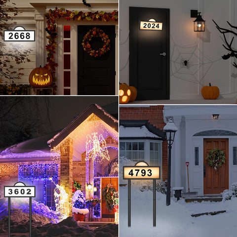 INDARUN ground installation address sign helps deliveries find your home quickly.