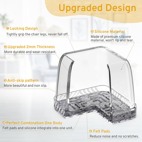 INDEMO integrated silicone and felt design for durable, non-shedding protection.