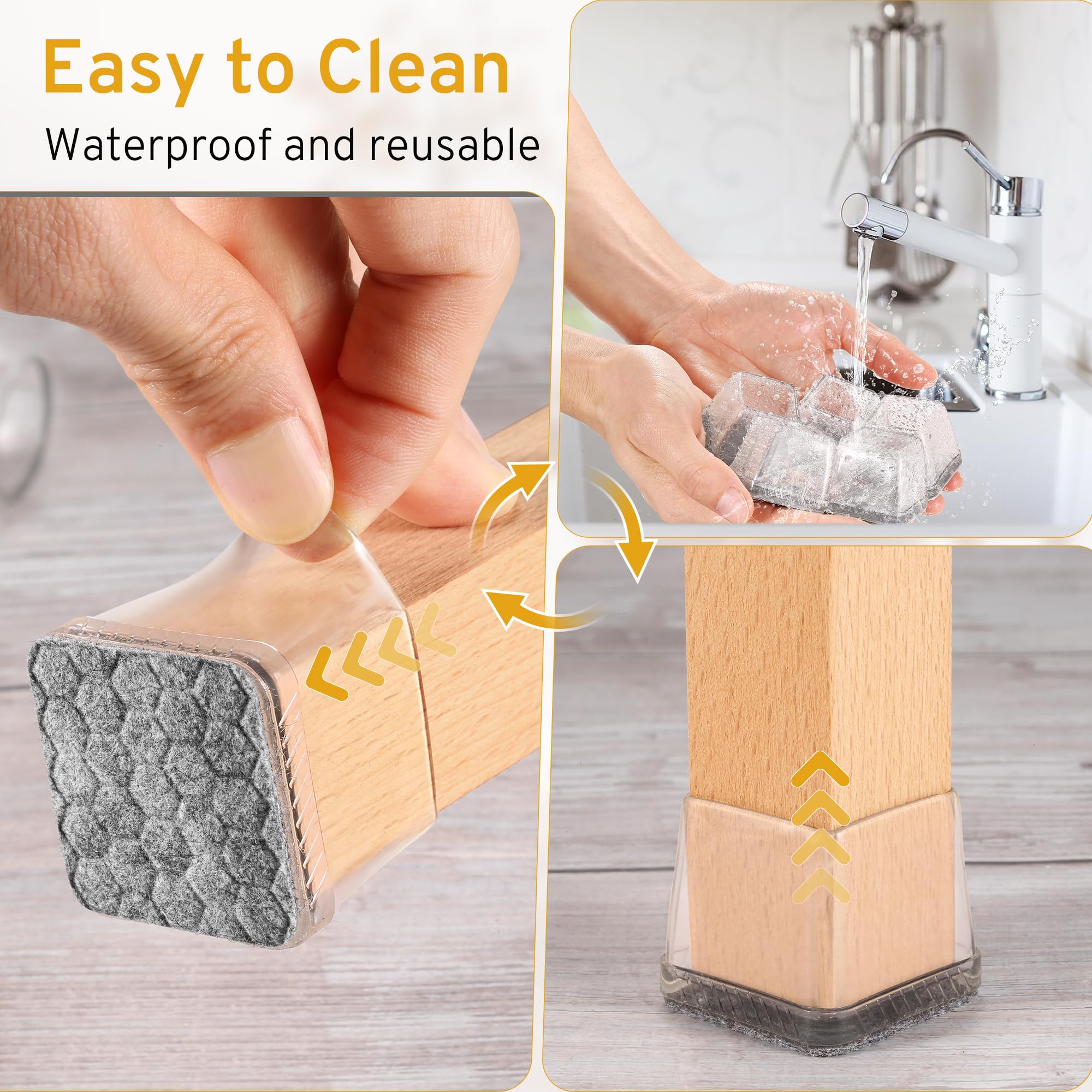 INDEMO silicone cap covers safeguard furniture feet during movement.
