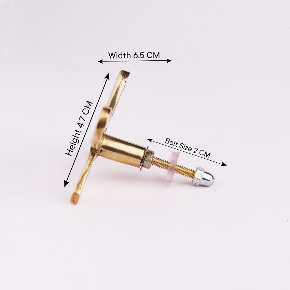 Indian Shelf brass gold bow knob on drawer shows elegant hardware for updates