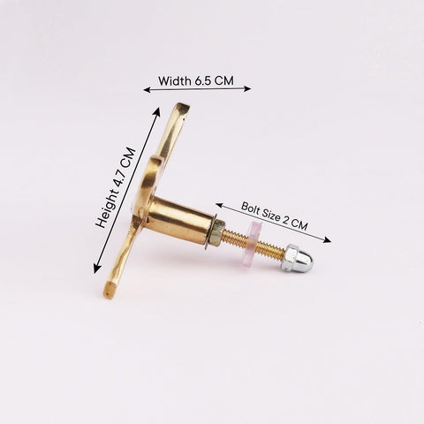 Indian Shelf brass gold bow knob on drawer shows elegant hardware for updates