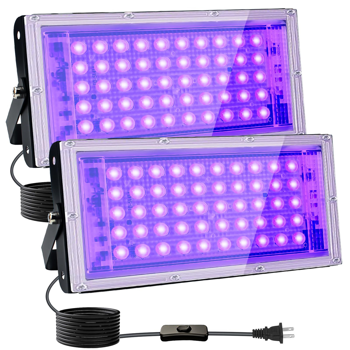 Indmird 50W black light front view shows UV output for glow decor