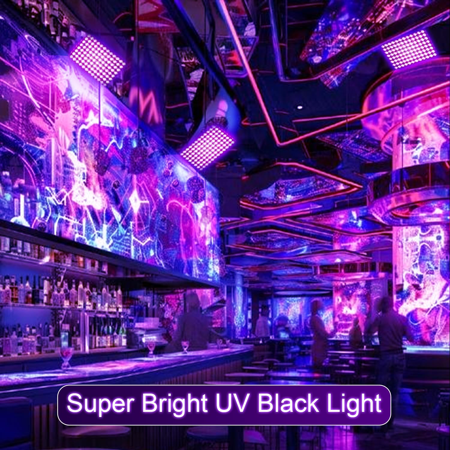 Indmird 2Pack outdoor installation for UV glow events