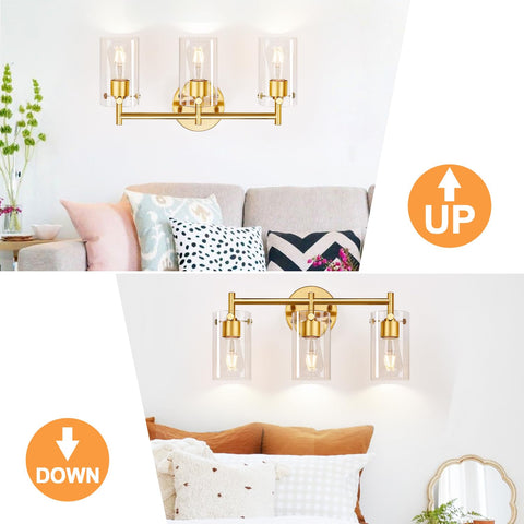 Indoi vanity light mounted over a dressing table for refined styling