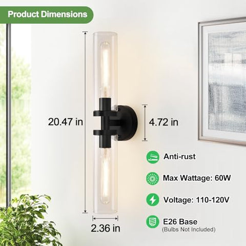 Indoi hardwired bathroom light ideal for elegant mounting in bathrooms and hallways.