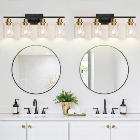 Indoi 4-light fixture suits mirrors in living spaces and porches.