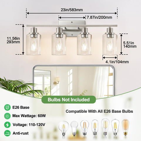Indoi UL-certified bathroom light for safe residential use.