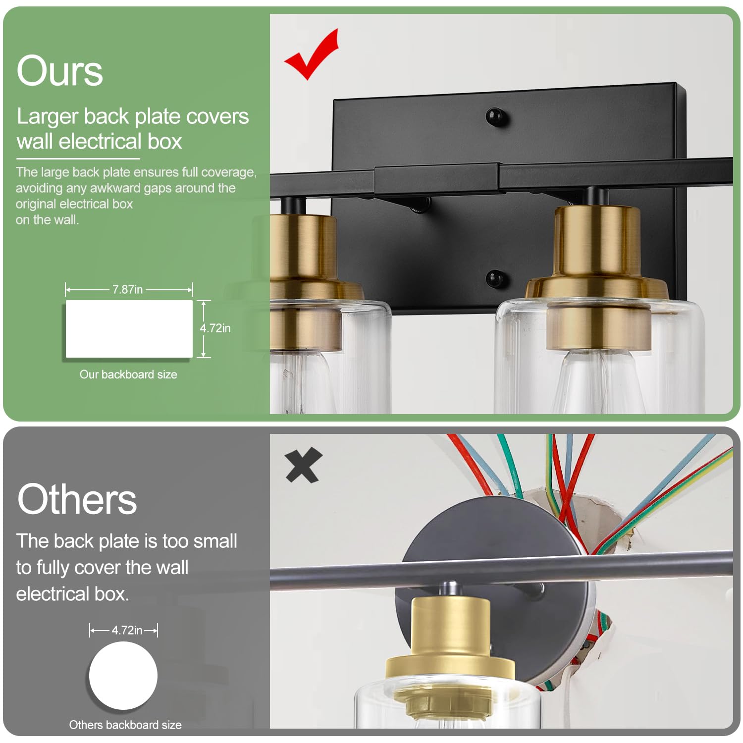 Indoi up-down mounting option adapts to baths, bedrooms, or entryways.