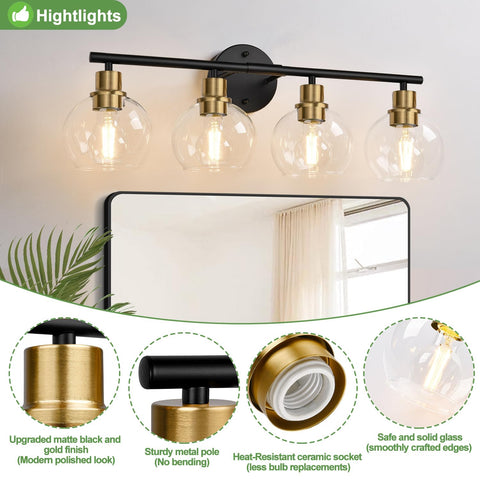 Indoi durable metal vanity light with anti-scratch coating for long-lasting use.