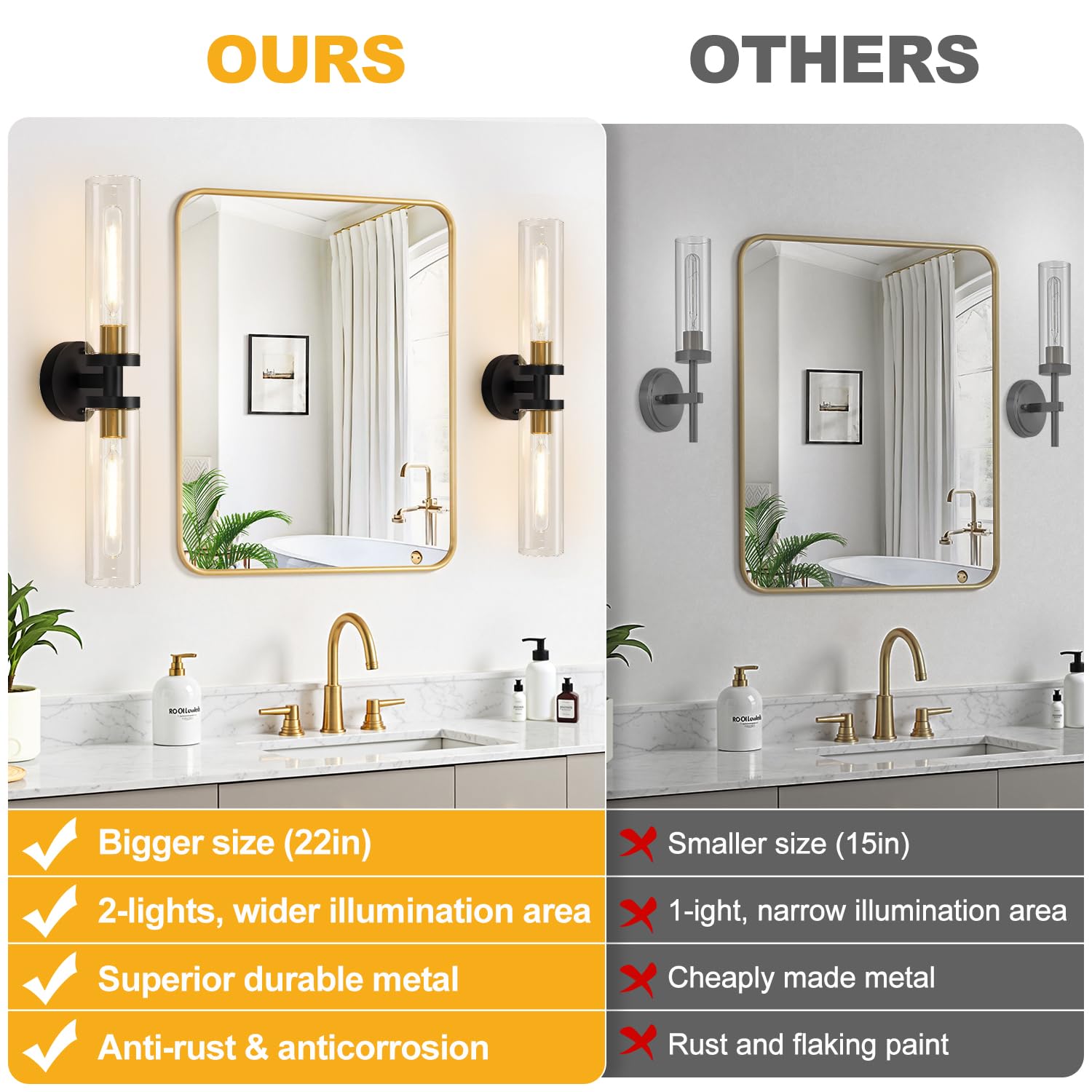 Indoi wall sconce metal finish closeup highlighting durable construction