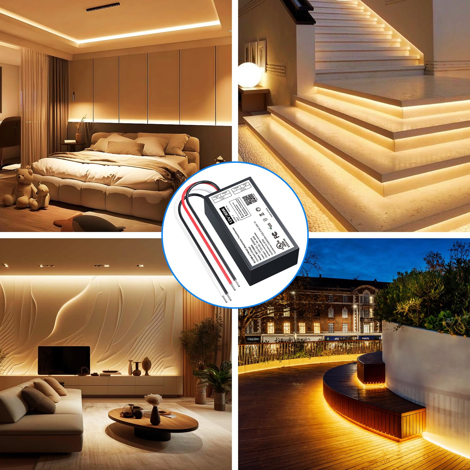 Inexaccessories LED driver metal casing ensures rugged durability for indoor and outdoor setups