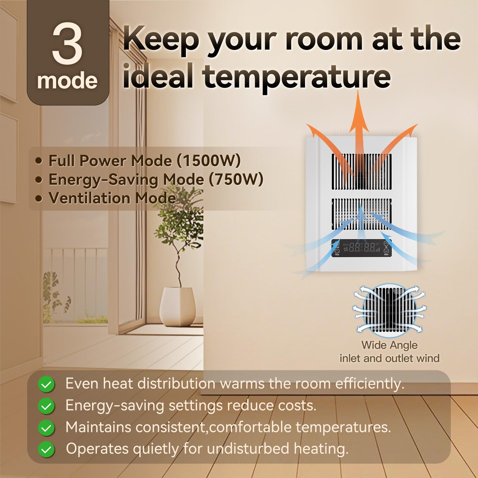Infandy energy‑efficient wall heater designed to save energy