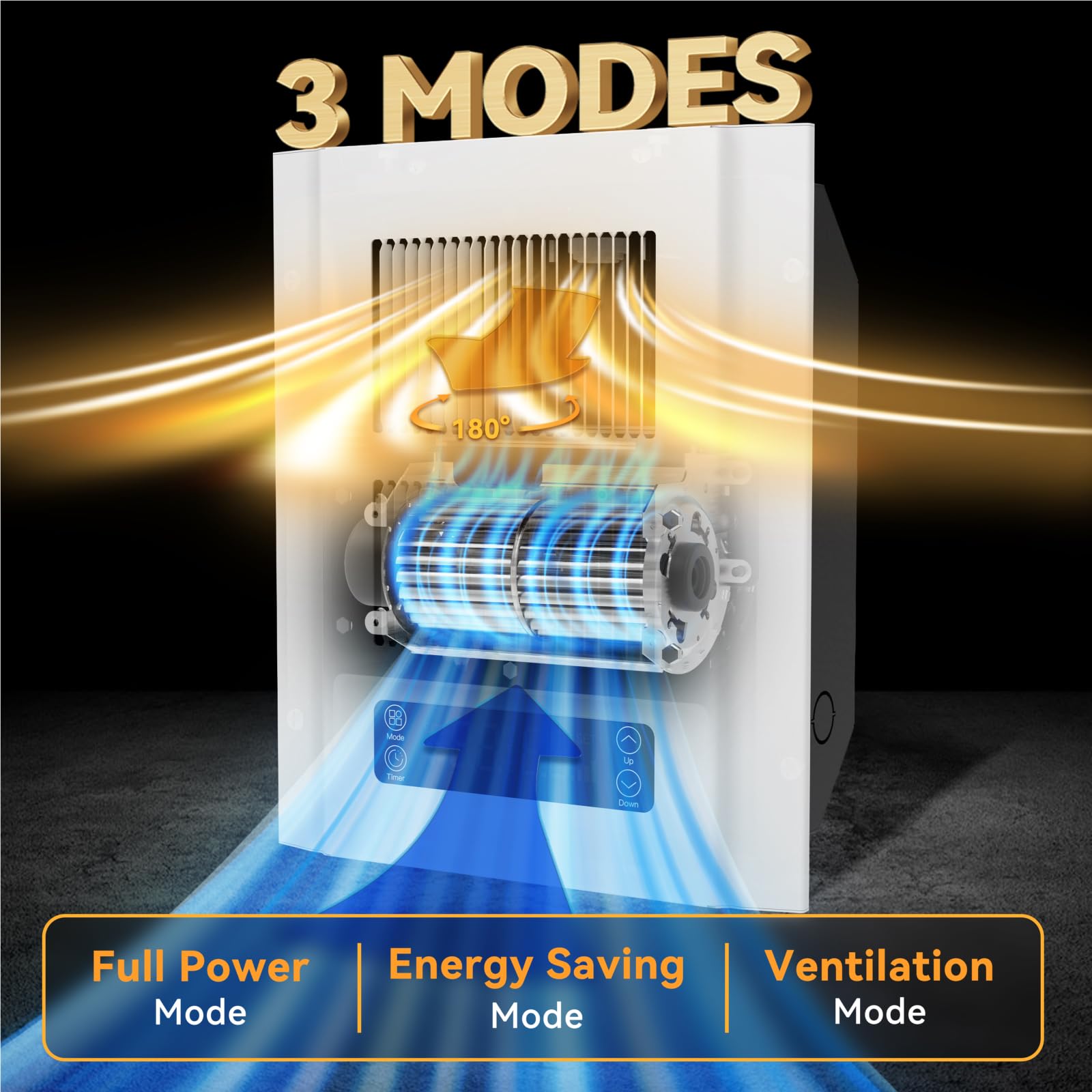 Infandy heater showing three modes for flexible comfort
