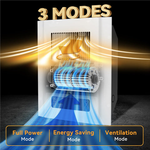 Infandy heater showing three modes for flexible comfort