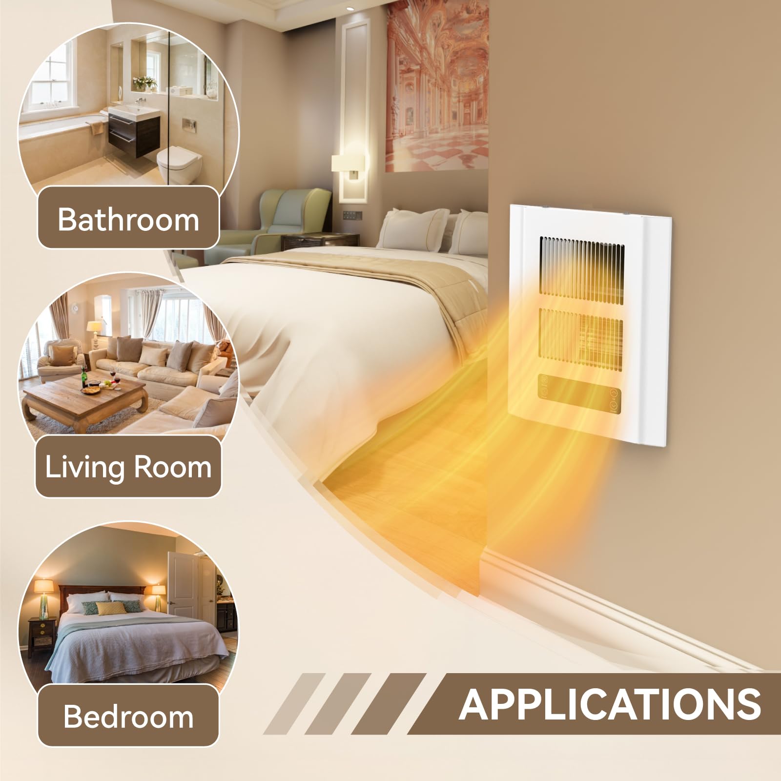 Infandy bathroom installation shows moisture‑resistant heater
