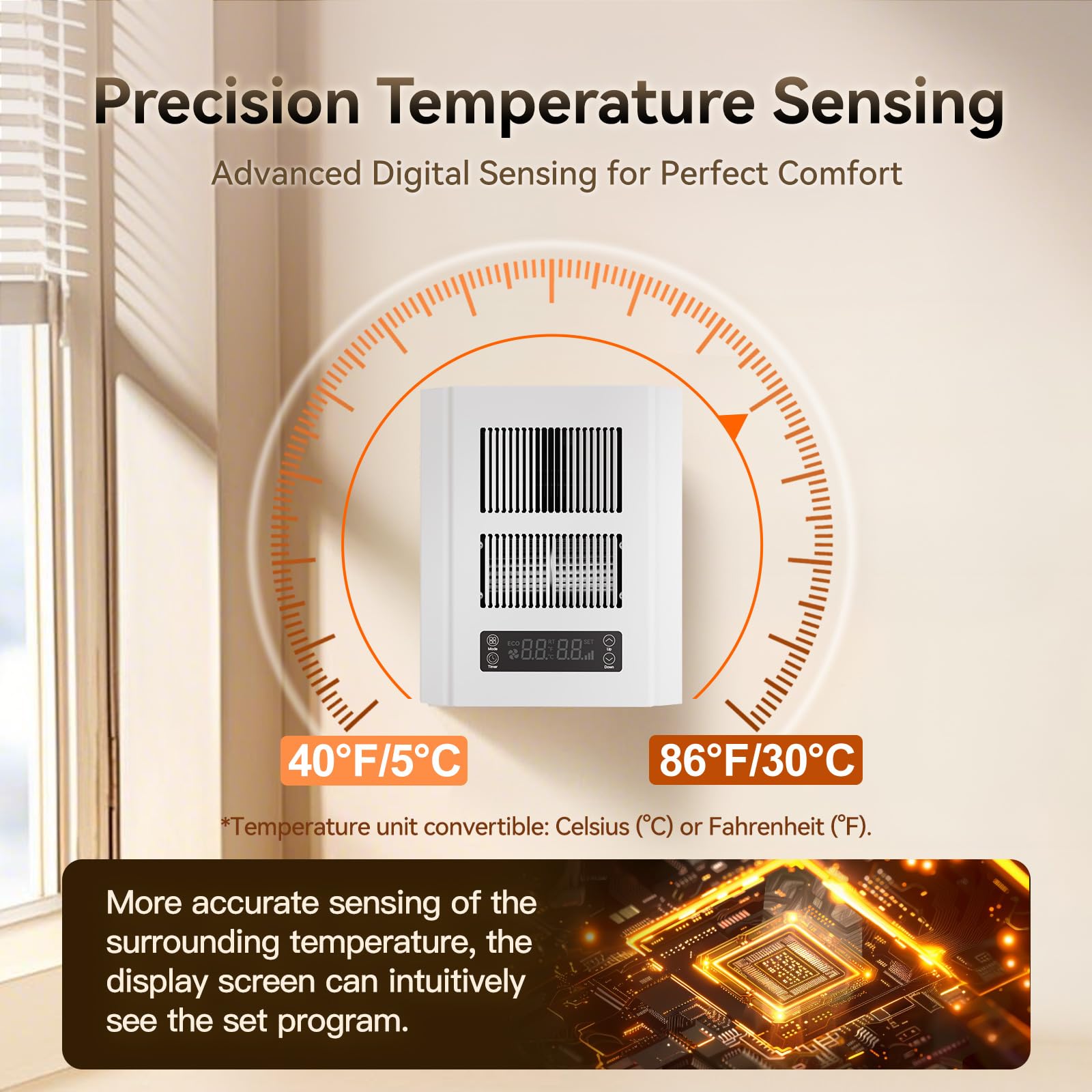 Infandy wall heater timer setting for automatic shutoff