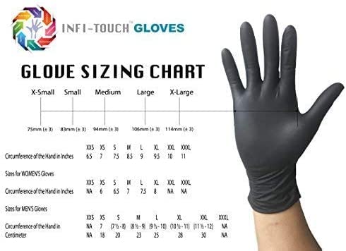 Infi-Touch nitrile gloves suitable for lab, cleaning, or workshop tasks.