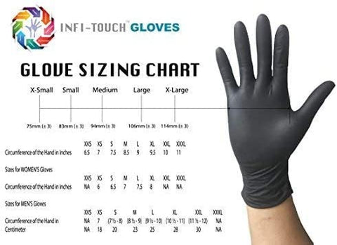 Infi-Touch nitrile gloves suitable for lab, cleaning, or workshop tasks.
