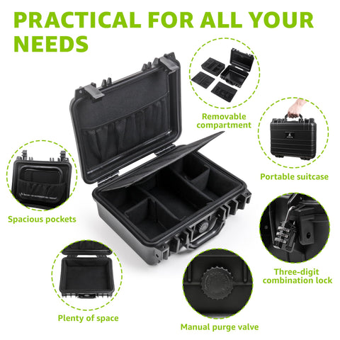 INFINITKIN airtight waterproof design highlighting a protective seal for sensitive items.
