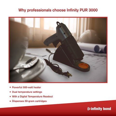 Infinity PUR 3000 FLEX 50 dual temperature controls suit different materials