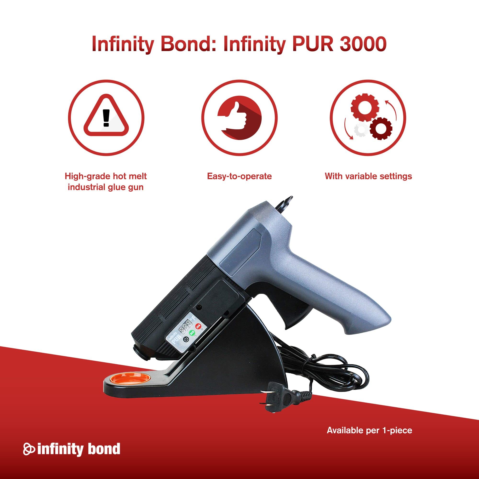 Infinity PUR 3000 FLEX 50 included stand for stable dispensing