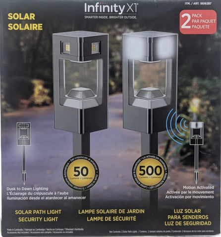 Infinity X1 motion-activated path light brightens to 500 lumens on movement