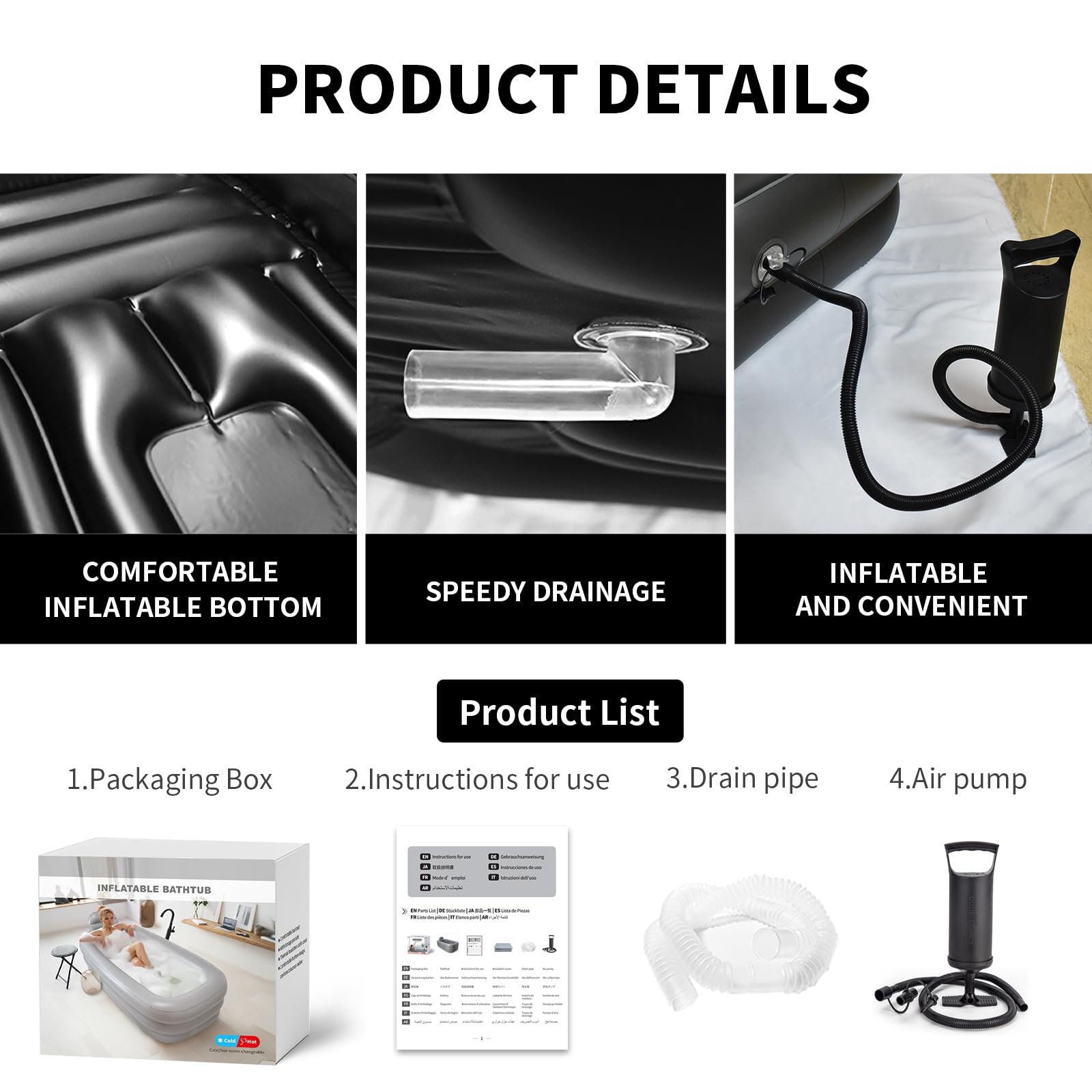 Inflatoast durable PVC 0.3mm construction resists punctures for longer use.