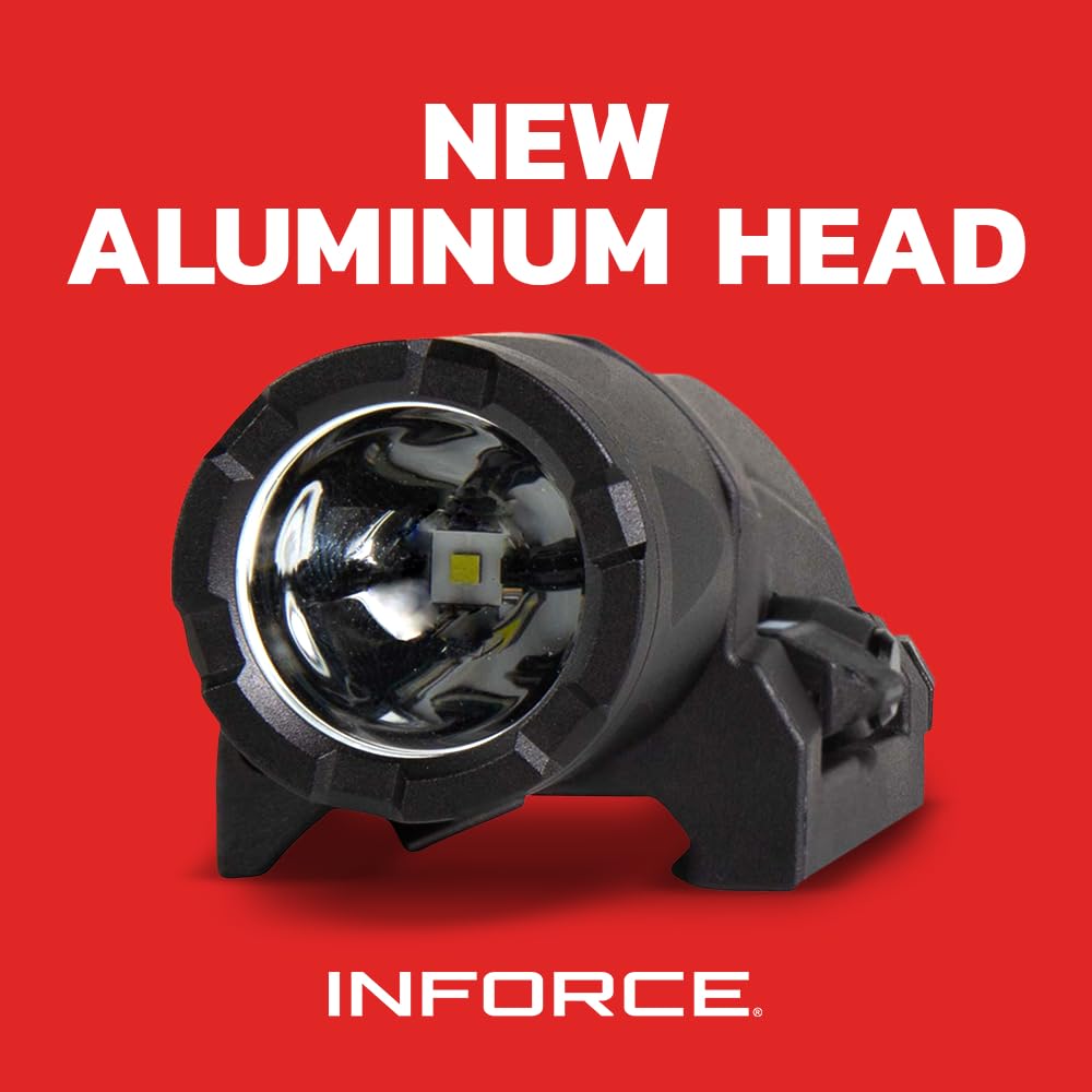 Inforce Gen 3 WML White ergonomic button enables one-handed operation in the field.