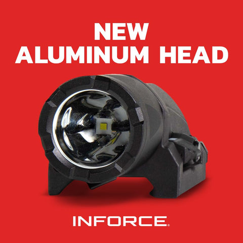 Inforce Gen 3 WML White ergonomic button enables one-handed operation in the field.