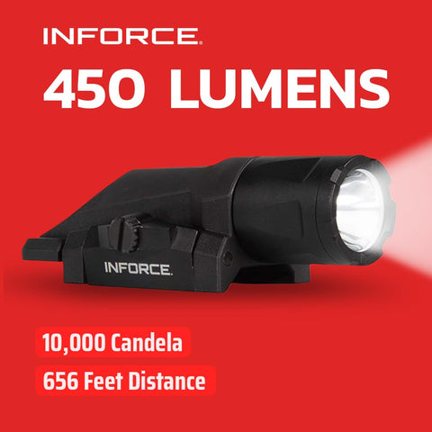 Inforce Gen 3 WML White safety lever prevents accidental discharge.