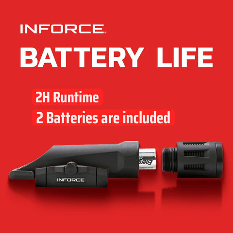 Inforce WMLX Gen 2 on MIL-STD-1913 rail with secure integrated clamp for reliable attachment.