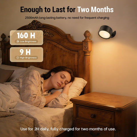 InfraRay wall sconce head rotates 360 degrees for precise task or reading light.