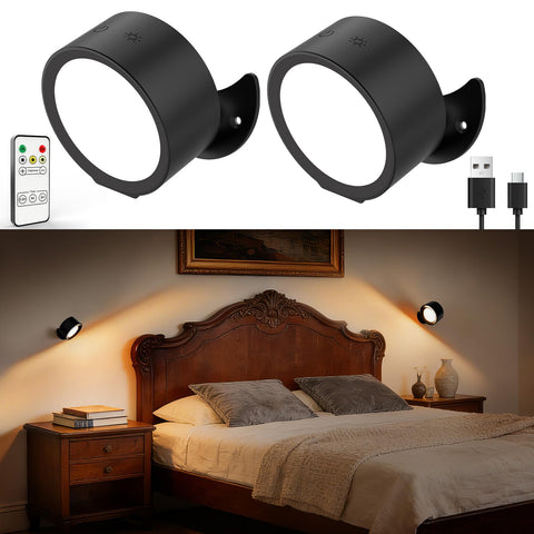 InfraRay wall sconce battery-powered for wireless placement and ambient glow.