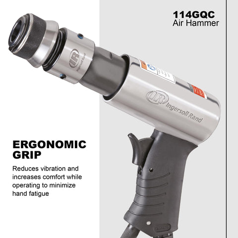 Ingersoll Rand 114GQC air hammer ergonomic grip improves comfort and control