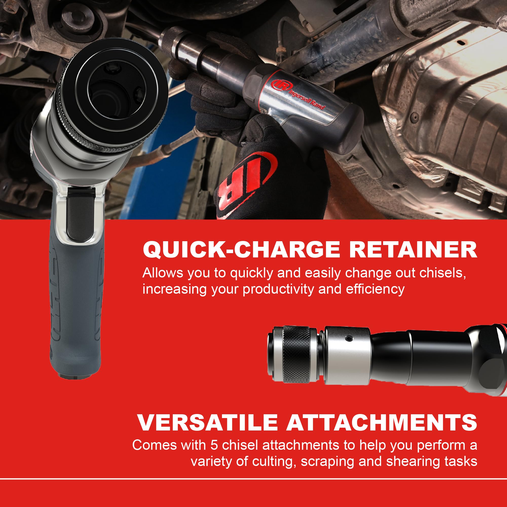 Ingersoll Rand 119MAXK anti-vibration design reduces fatigue during use.