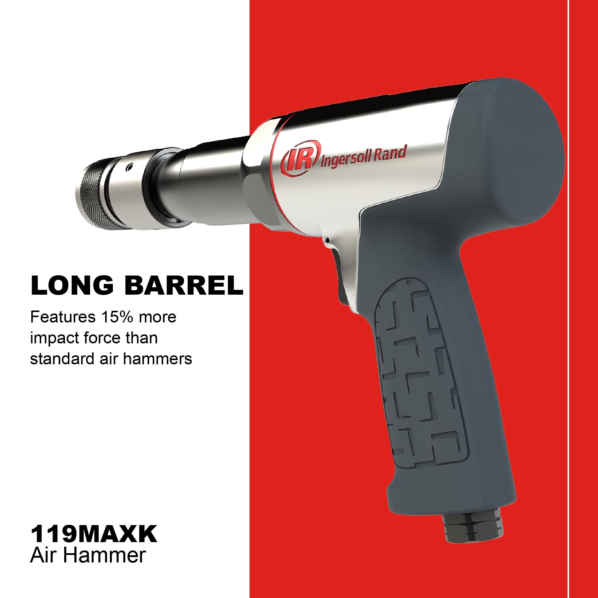 Ingersoll Rand 119MAXK five-chisel set enabling quick tool changes.