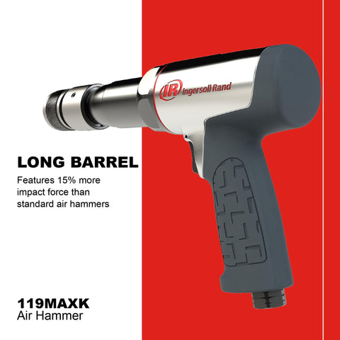 Ingersoll Rand 119MAXK five-chisel set enabling quick tool changes.