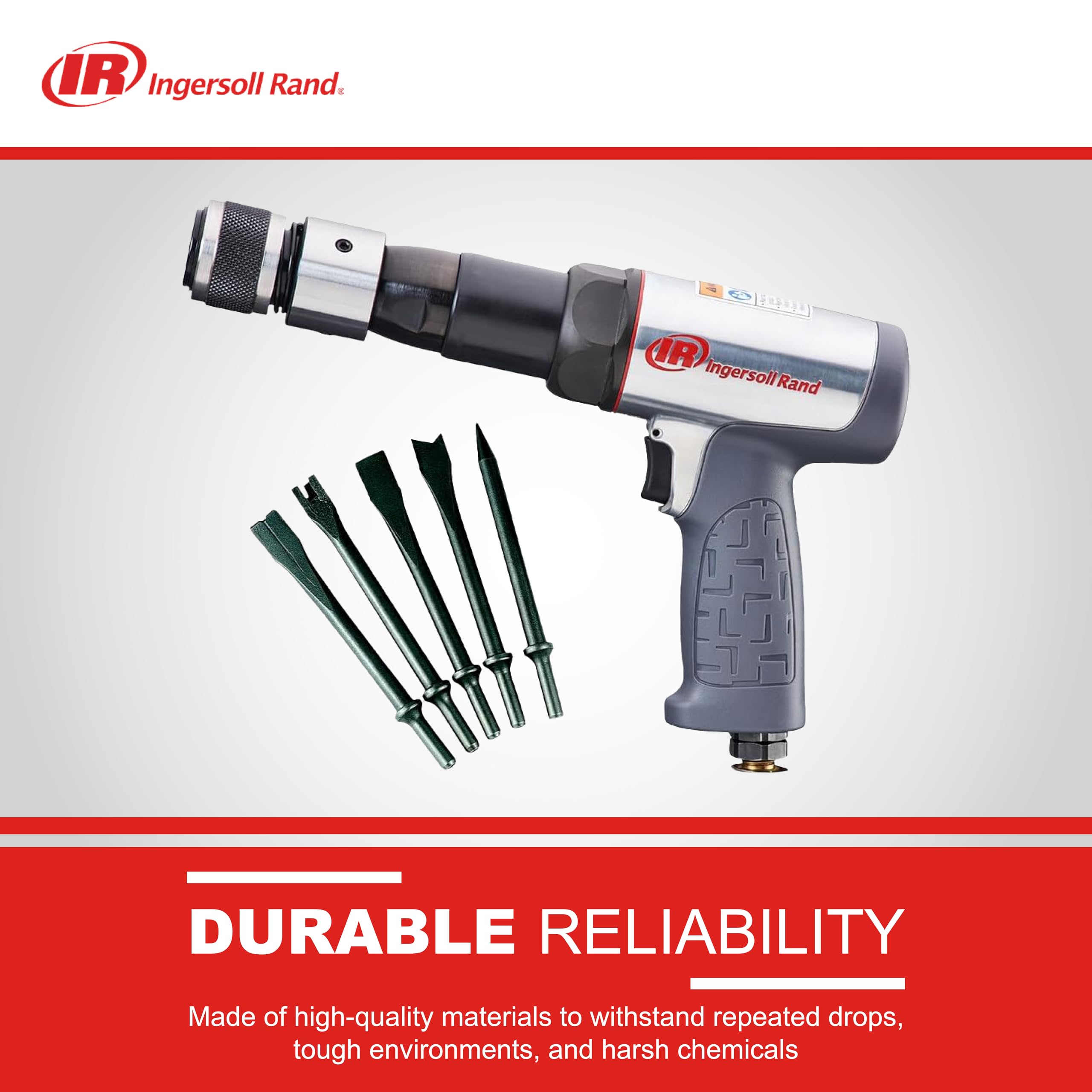 Ingersoll Rand 119MAXK quick-change retainer eases chisel swaps.