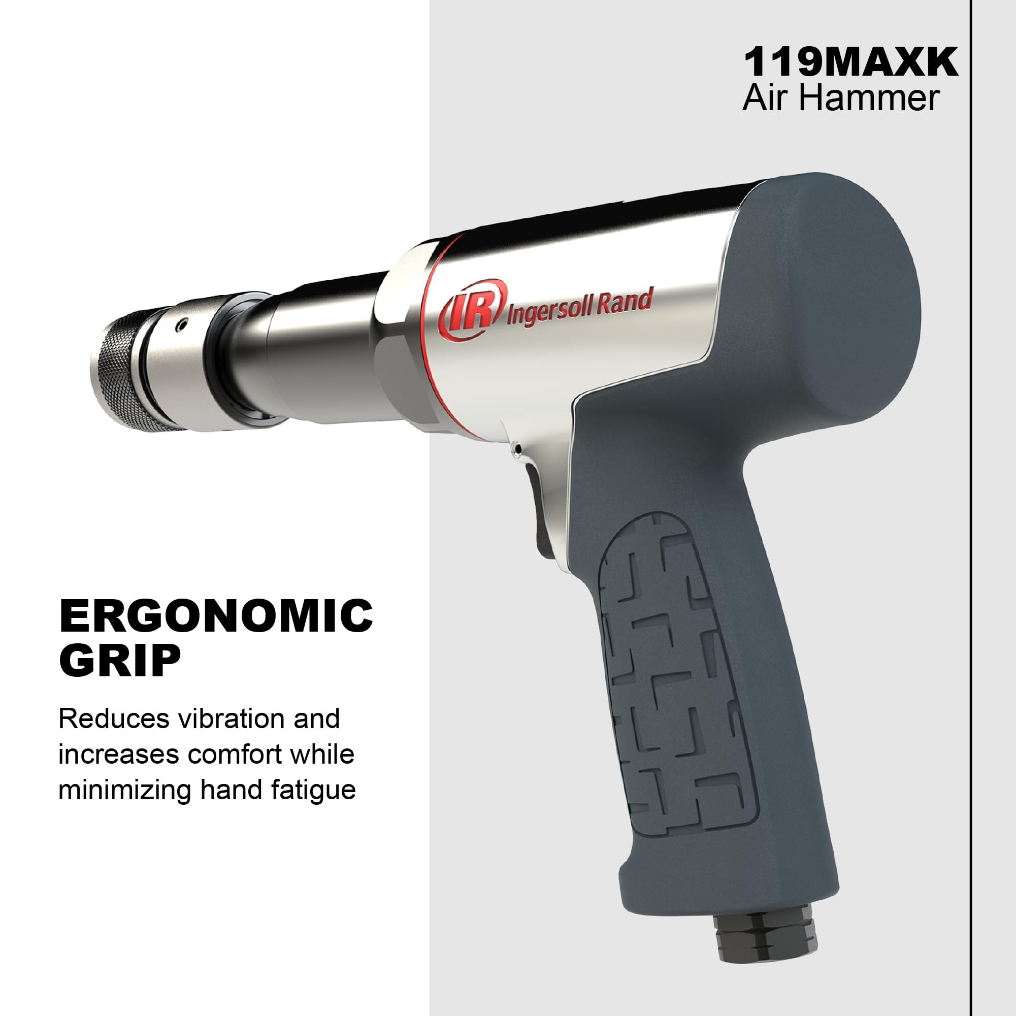 Ingersoll Rand 119MAXK swivel air inlet prevents hose twisting.