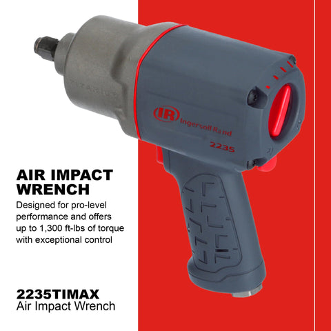 Ingersoll Rand 2235TiMAX shown with lightweight 4.6 lb design