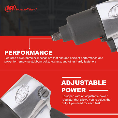 Ingersoll Rand 231C twin hammer mechanism for efficient performance.