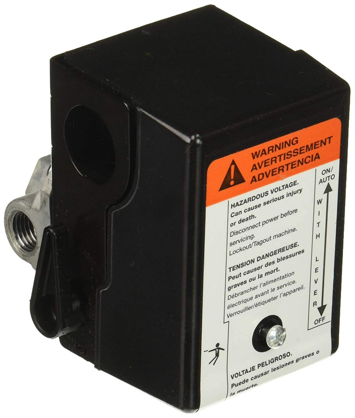 Ingersoll Rand 23474653 pressure switch front view for precise control on 5 HP units