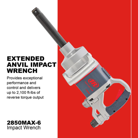 Ingersoll Rand 2850MAX-6 wrench in action with high torque.