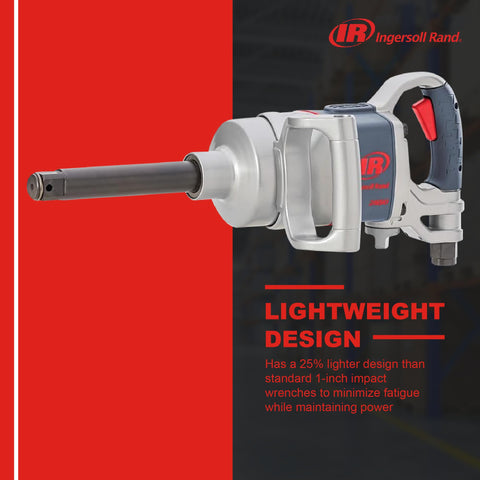 Ingersoll Rand 2850MAX-6 wrench shows steel core durability and housing.