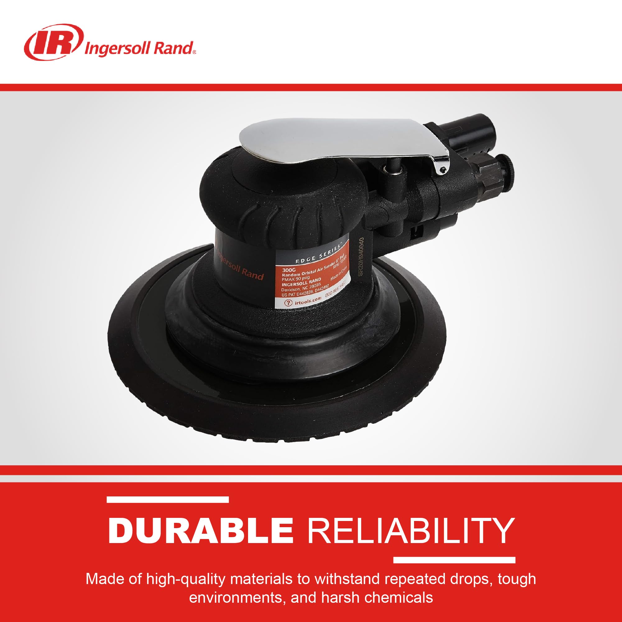 3/16-inch orbit allows precise material removal for smooth finishes.