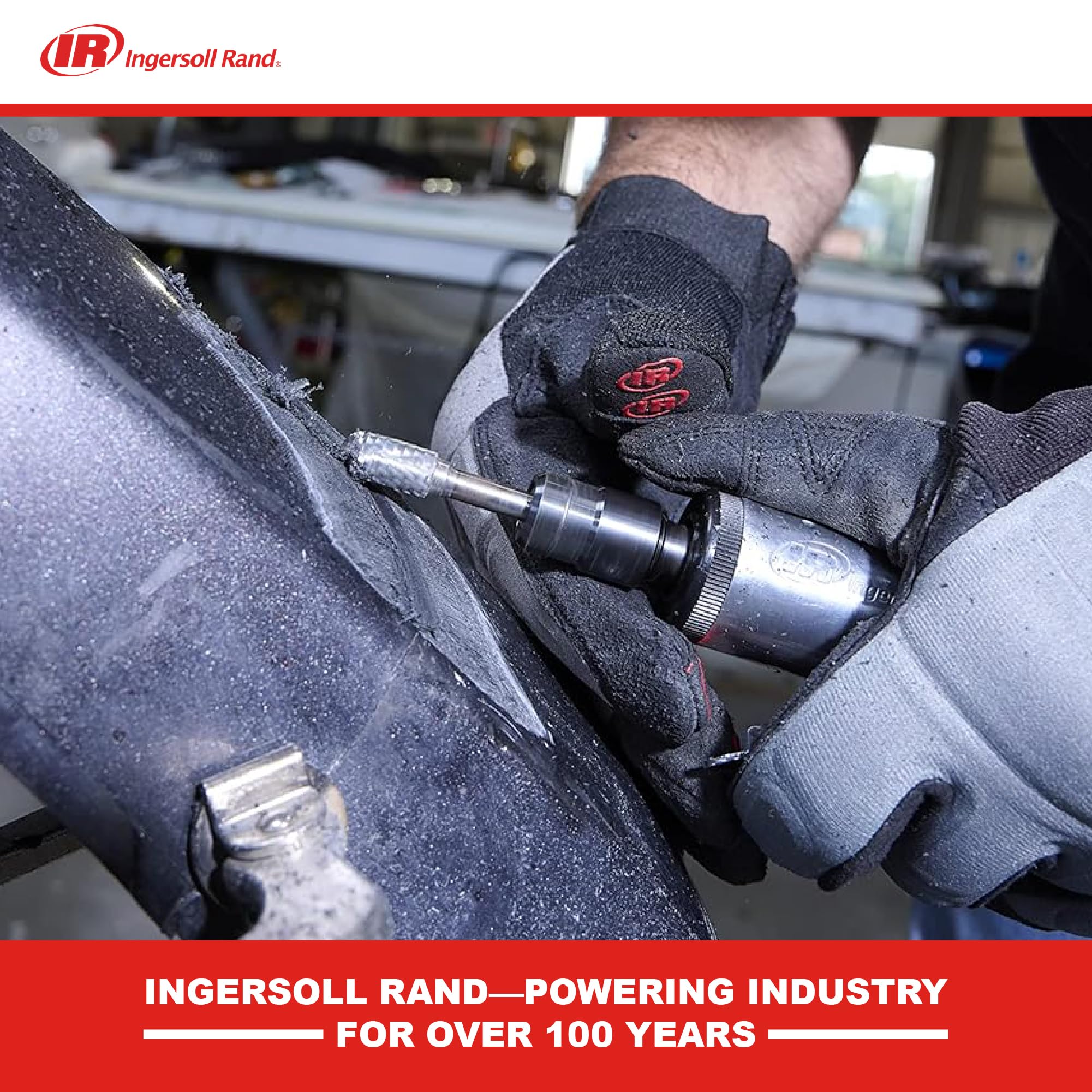 Ingersoll Rand 307B motor turning at 28,000 rpm for fast material removal