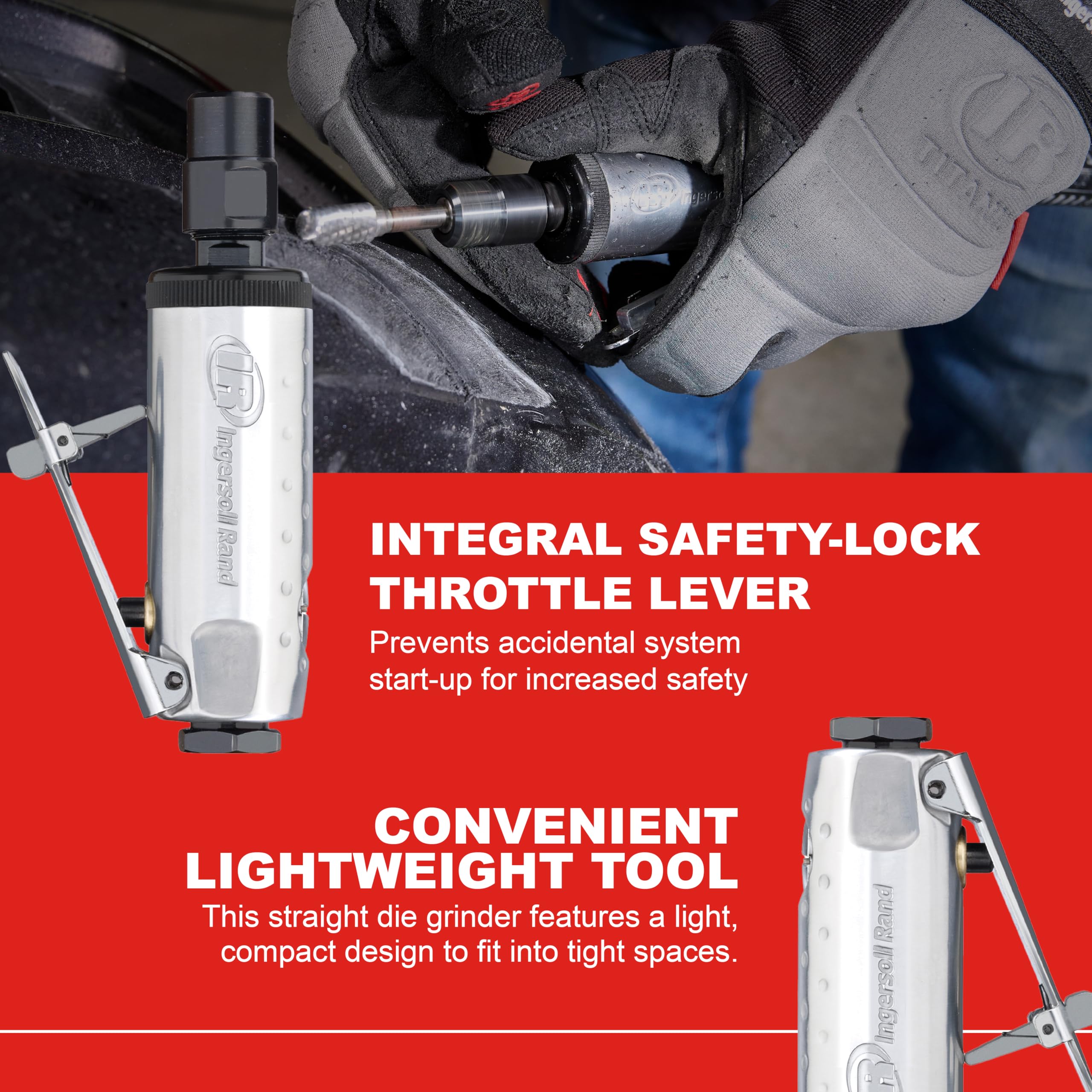 Ingersoll Rand 307B ball-bearing construction reduces vibration during operation