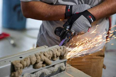Power regulator access on 360-313 belt sander enables precise control.